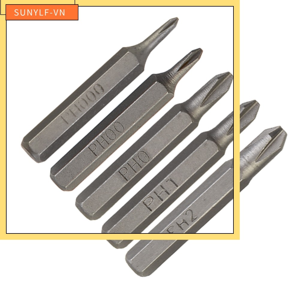 < SUNYLF > Mũi tuốc nơ vít chéo H4 × 28mm PH0000 PH000 PH00 PH0 PH1 PH2 4mm Chuôi lục giác