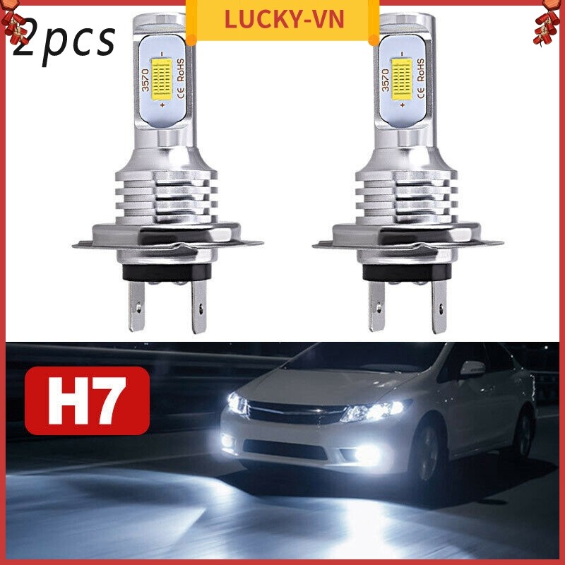 < LUCKY⭐> Bóng đèn pha LED H7 Đèn chùm thấp cao 55W 8000LM 6000K Siêu sáng