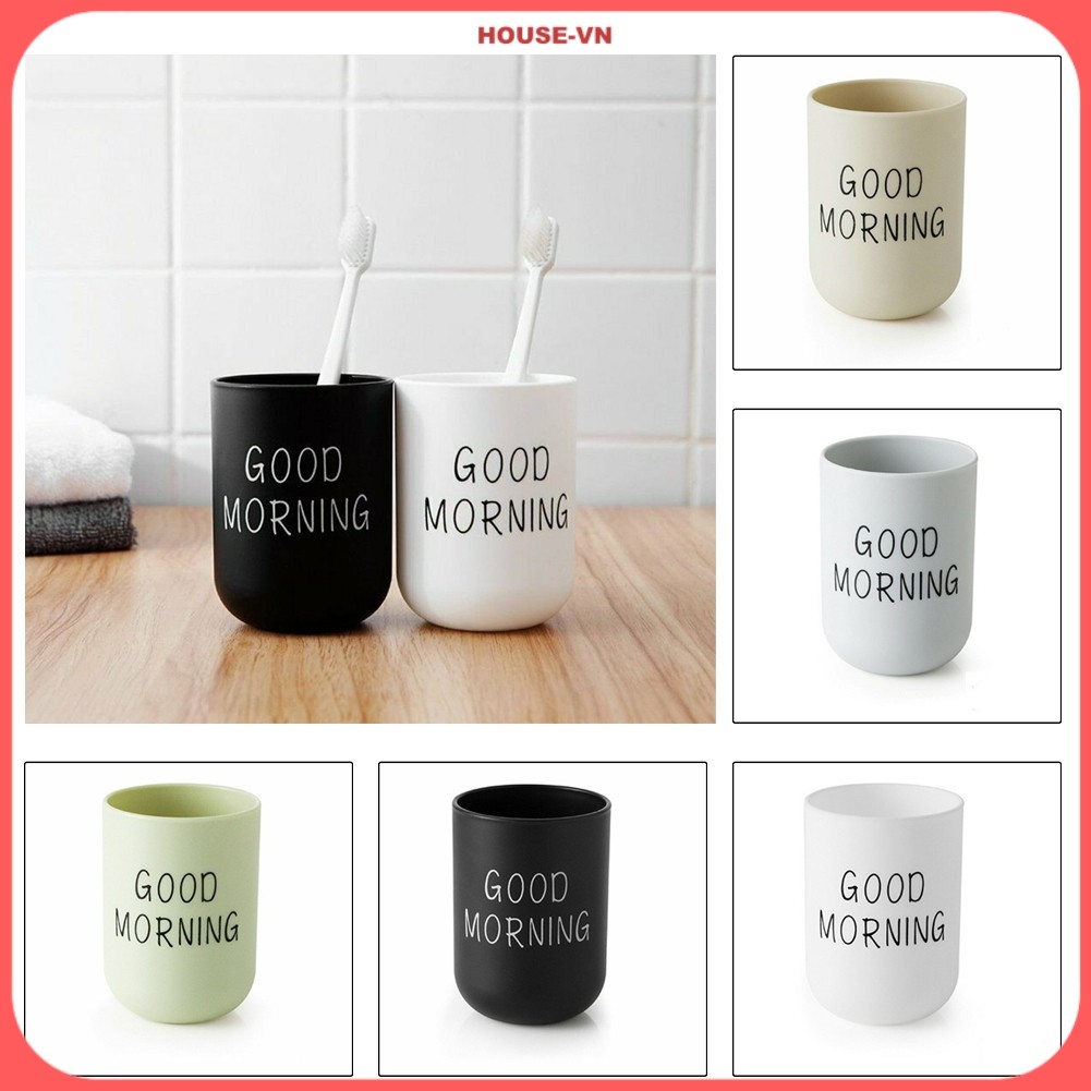 ⭐| Cốc đựng bàn chải đánh răng phòng tắm HOUSE-63 Cốc đựng bàn chải đánh răng Chào buổi sáng Cốc nướ