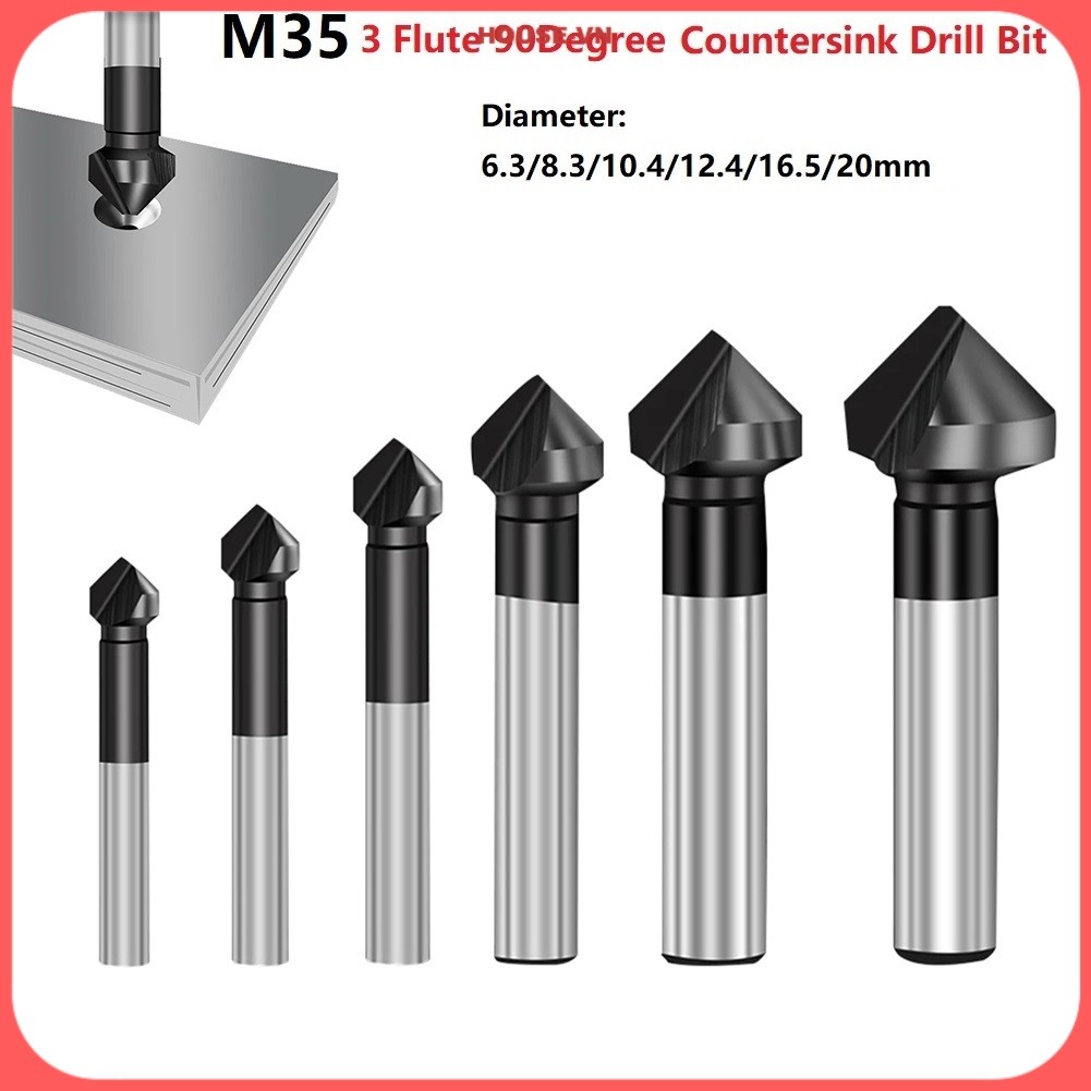 ⭐| HOUSE-63 cho máy khoan ống sáo M35 3 Dụng cụ vát 90 độ Cobalt TiAlN tráng {house-vn}