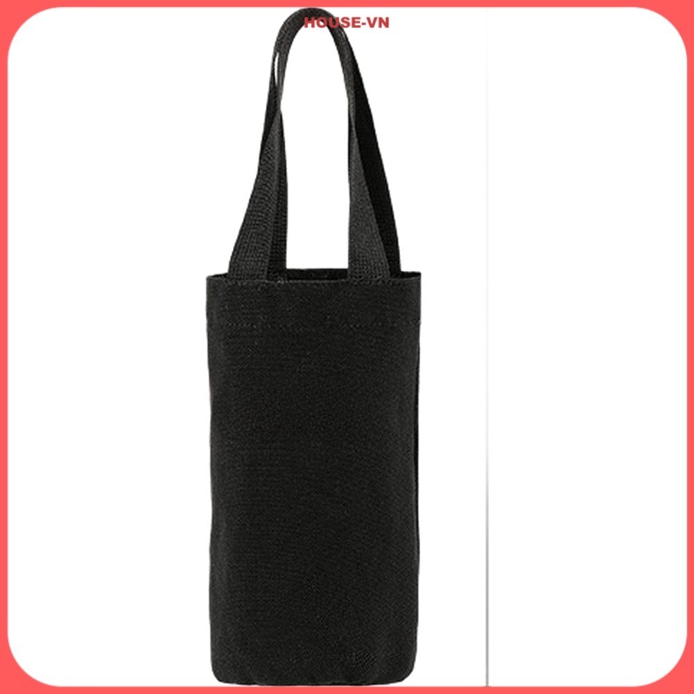 ⭐| HOUSE-64 Túi đựng chai nước bằng vải Canvas ngoài trời Túi đựng cốc cách nhiệt Ô du lịch {house-v