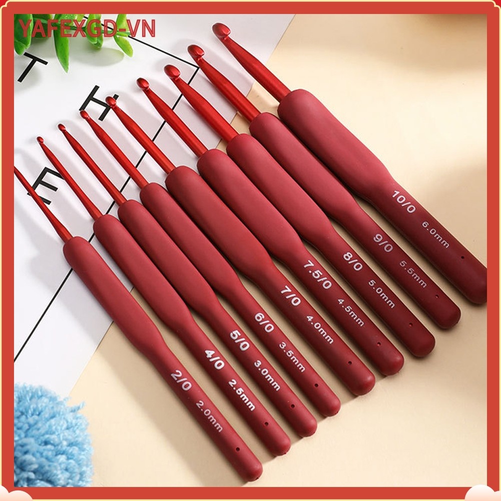 [YAFEXGD] 1 Cái 2mm-6mm Tay Cầm Công Thái Móc Móc Thủ Công Khăn Len Đan Kim