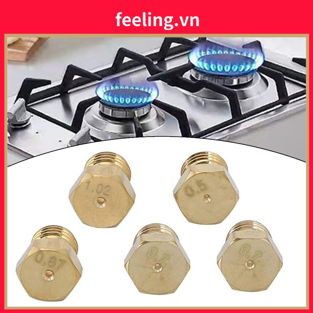 [FEELING] Bộ 5 Máy Bay Khí LPG Đầu Đốt Gas Hob LPG Bộ Chuyển Đổi Vòi Phun Propane
