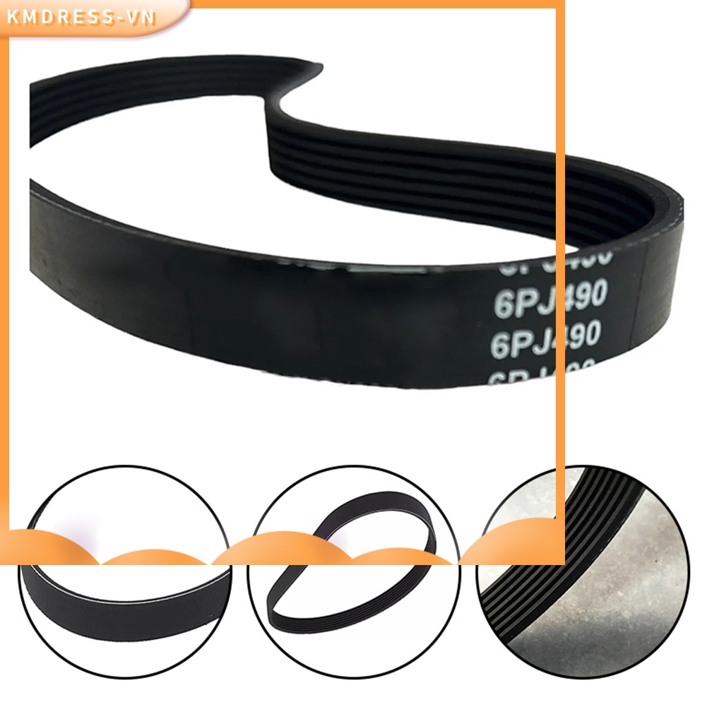 KẸP⭐Đai truyền động 6PJ490 Hệ mét Imperial cho thợ cắt nước có chủ quyền Qualcast