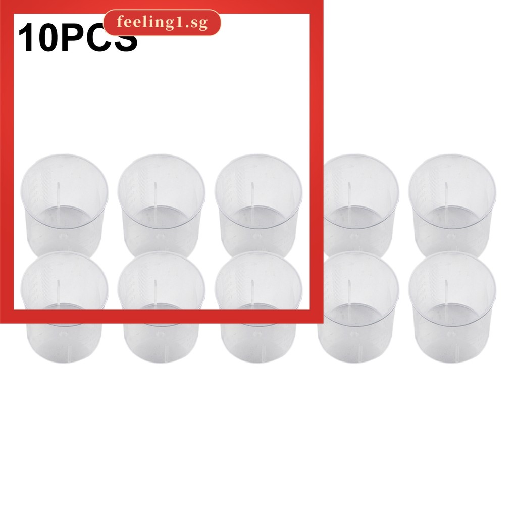 [FEELING] 10 chiếc Cốc đo thuốc hai cấp độ bằng nhựa trong suốt 15ml / 30ml 15ml / 30ml
