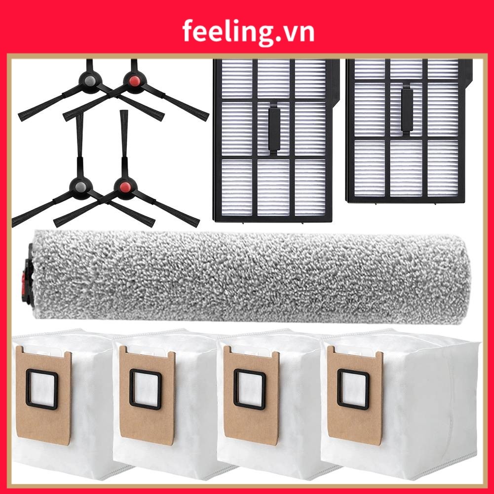 [FEELING] Phụ kiện Bàn chải bên hông Túi đựng bụi Cây lau nhà tương thích cho Eufy cho Omni E25 E28