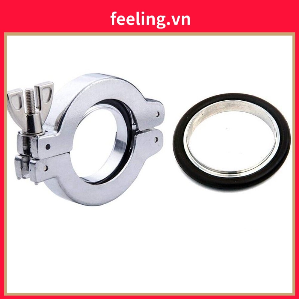 [FEELING] Bộ kẹp chân không bằng thép không gỉ 304 KF16 KF25 KF40 KF50 Giá đỡ cao su Fluorine