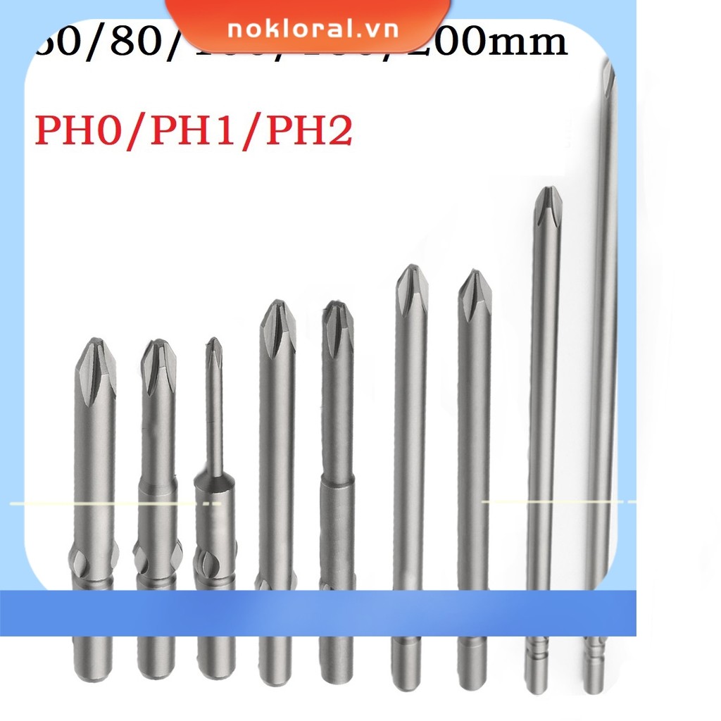 [NKRA] 60-200mm PH0 PH1 PH2 802 Mũi tuốc nơ vít điện từ ImpactDriver