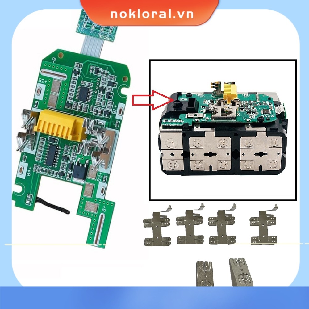 [NKRA] Bảng mạch bảo vệ sạc BL1830B cho pin 18V 3Ah có tấm niken
