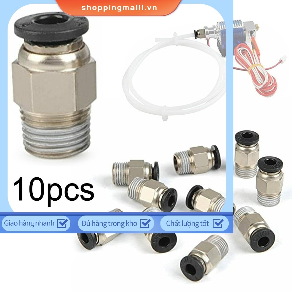 < SPML > PC4-M10 Ống PTFE khí nén thẳng cho nam Đầu nối lắp nhanh