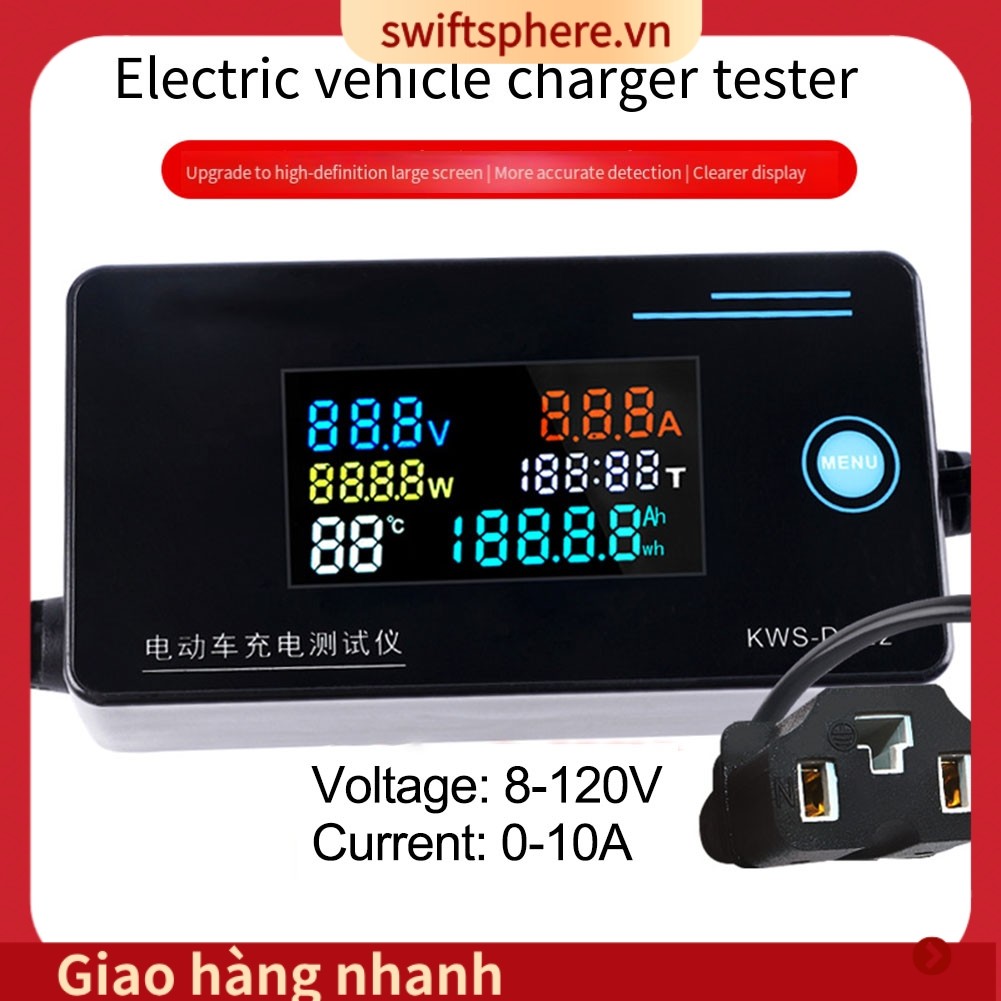 [SSPE] Máy dò sạc xe điện KWS-DC22 8-120 0-10A Máy kiểm tra dòng điện áp