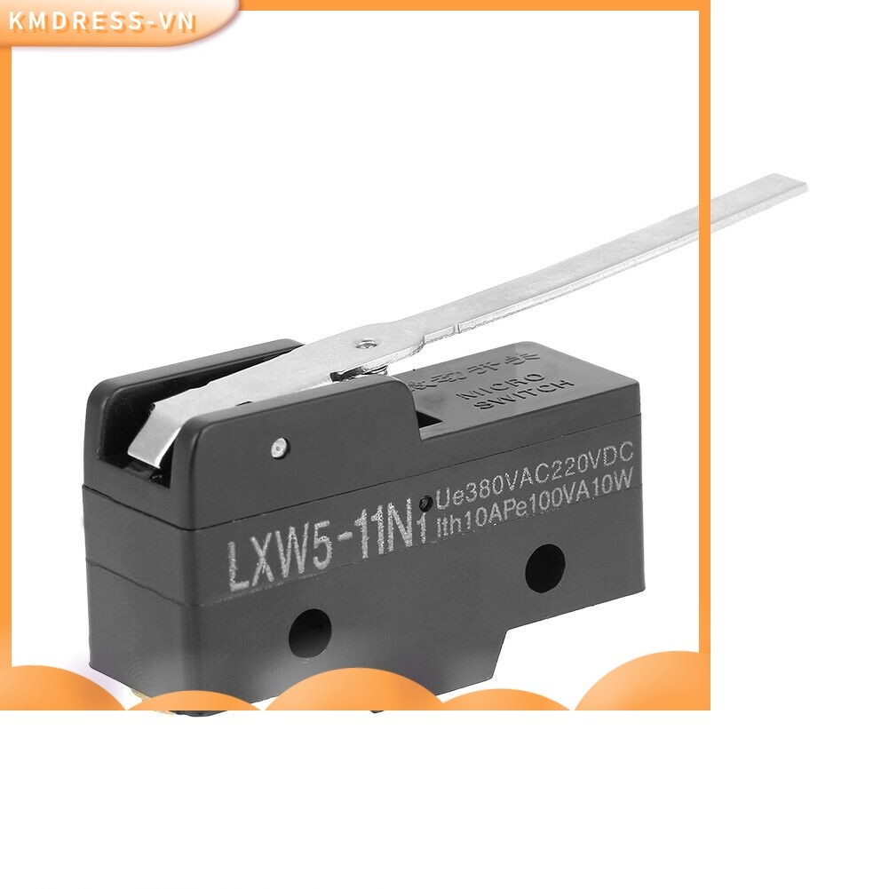 【 KMDRESS 】 LXW5-11N1 3A Micro Limit Switch Tay đòn bẩy dài SPDT Snap-Action CNC