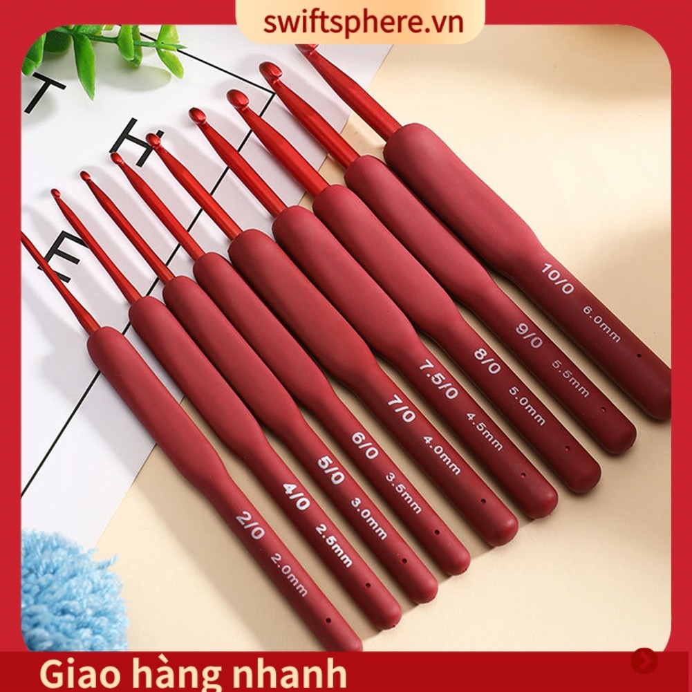 [SSPE] 1 Cái 2mm-6mm Tay Cầm Công Thái Móc Móc Thủ Công Khăn Len Đan Kim