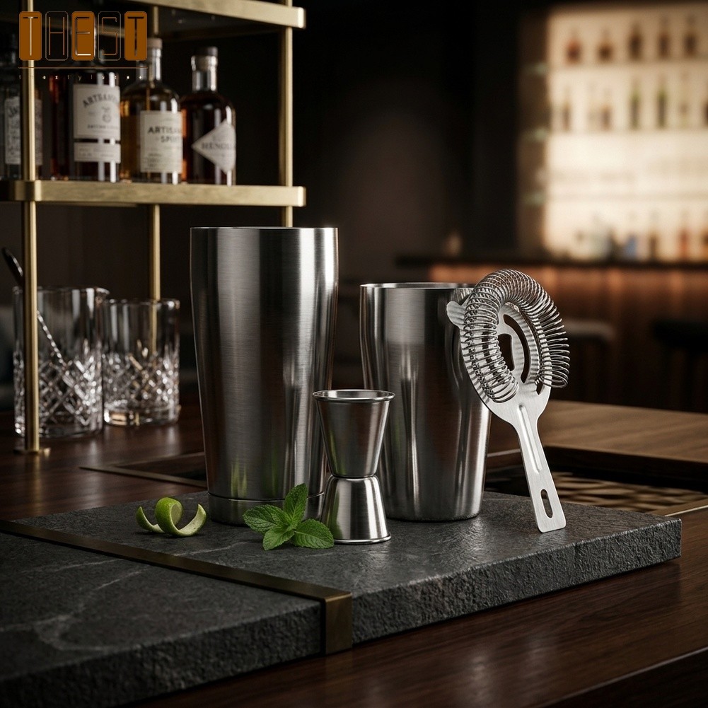 {July in New} Bộ hộp trộn Cocktail hai phần chuyên nghiệp Nhà hàng 4 món