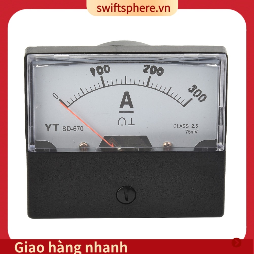 [SSPE] Đồng hồ đo Amp Analog DH-670 Ampe kế DC 0-200A / 300A / 75mV và Ampe bảng điều khiển Shunt