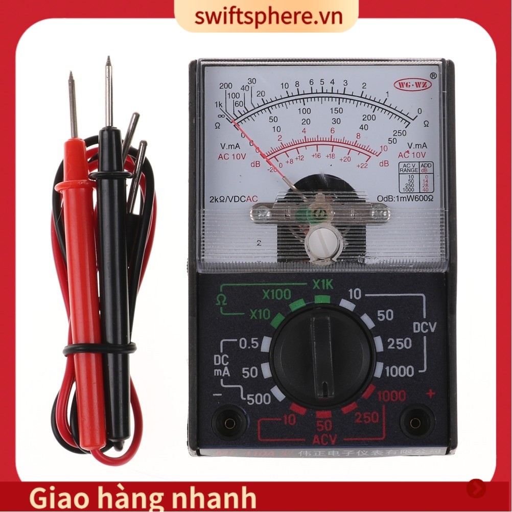 [SSPE] Dc / ac 250V 1000V Vôn kế 250ma Ampe kế Máy đo vạn năng tương tự Mf-110a