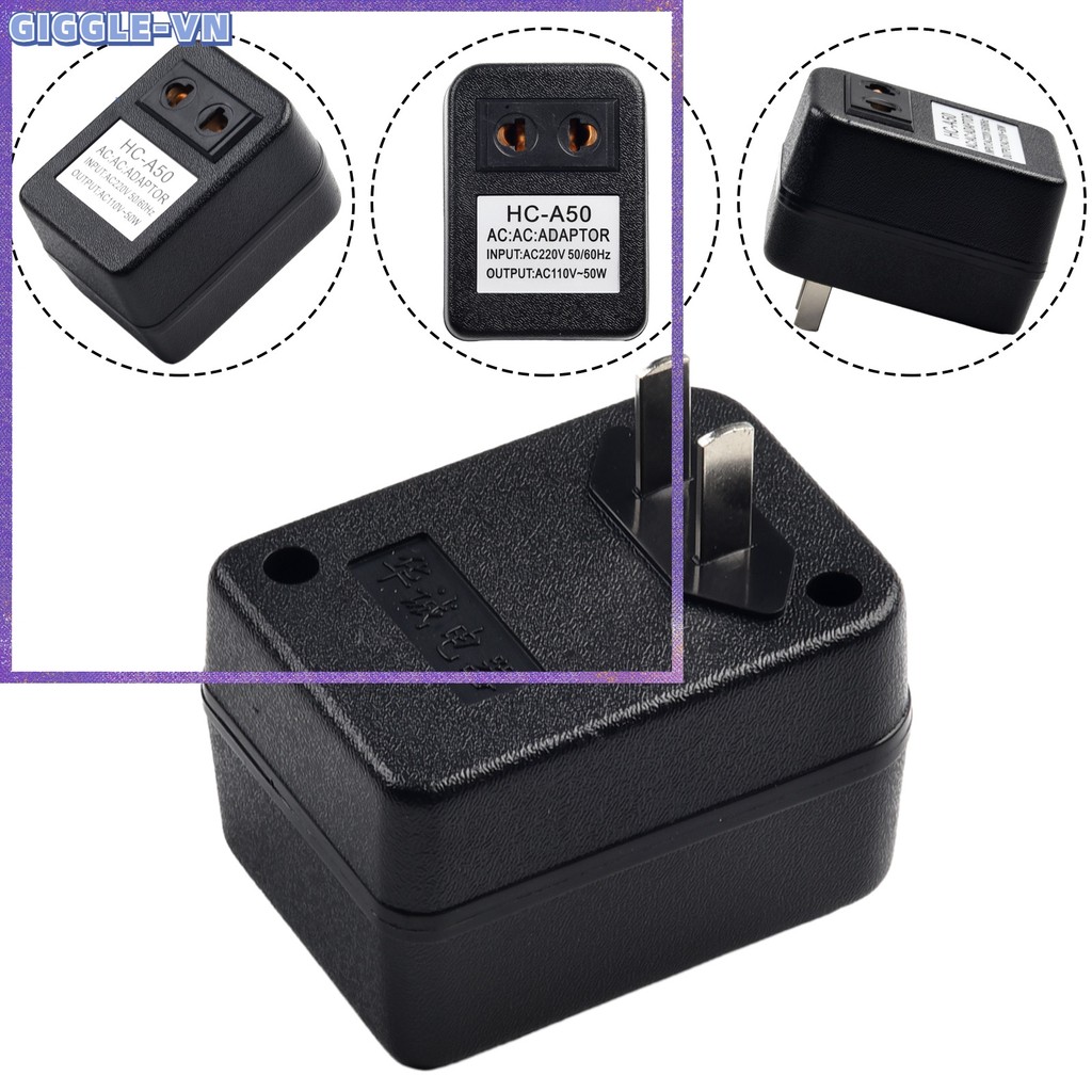 [GIGGLE] Bộ chuyển đổi du lịch biến áp bước 50W AC 220V sang 110V / 110V sang 220V
