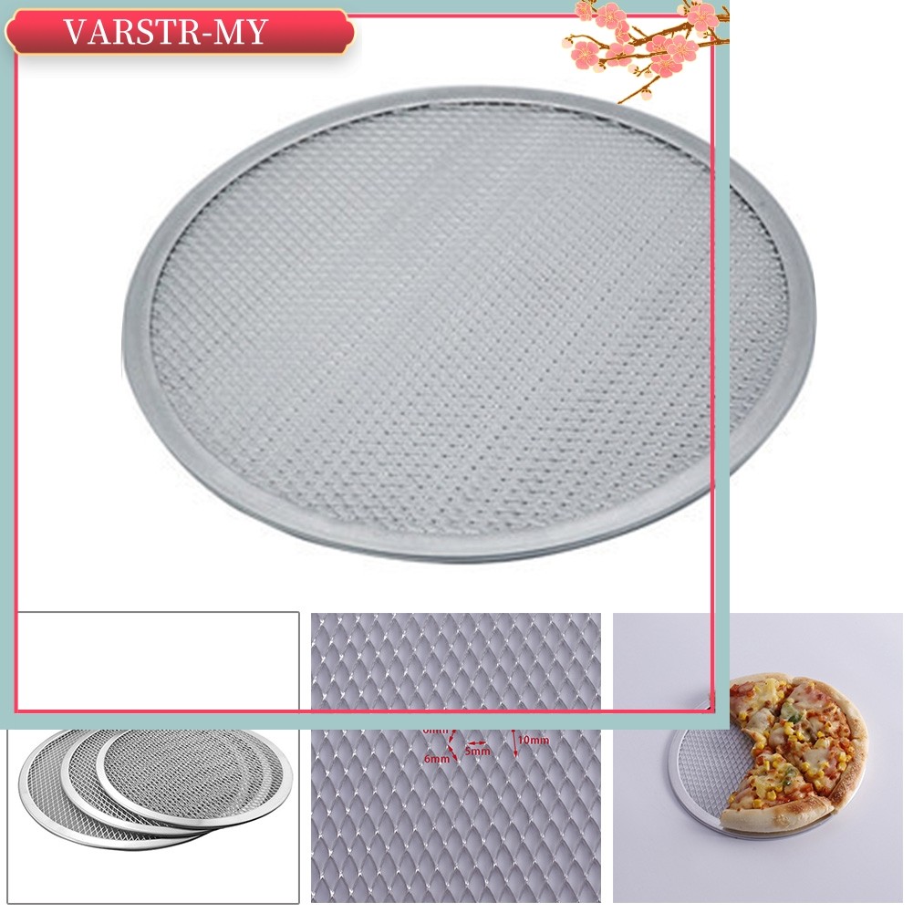 < VARSTR > Pizza Stone Lưới Nhôm Chống Dính Màn Hình Pizza Pasta Khay Nướng Lưới Pizza