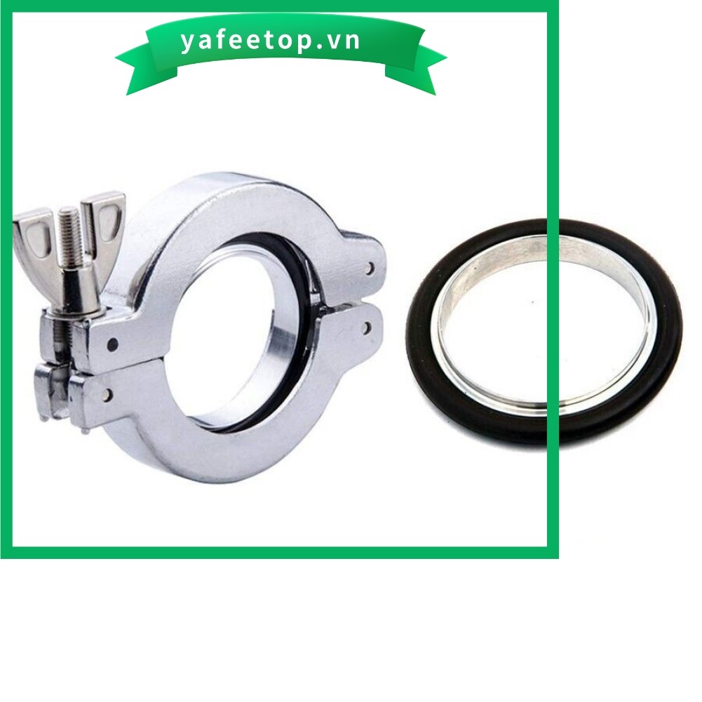[TOP] Bộ kẹp chân không bằng thép không gỉ 304 KF16 KF25 KF40 KF50 Giá đỡ cao su Fluorine