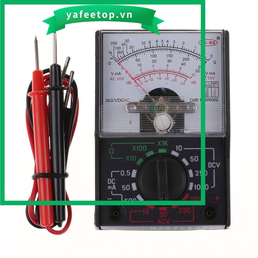[TOP] Dc / ac 250V 1000V Vôn kế 250ma Ampe kế Máy đo vạn năng tương tự Mf-110a