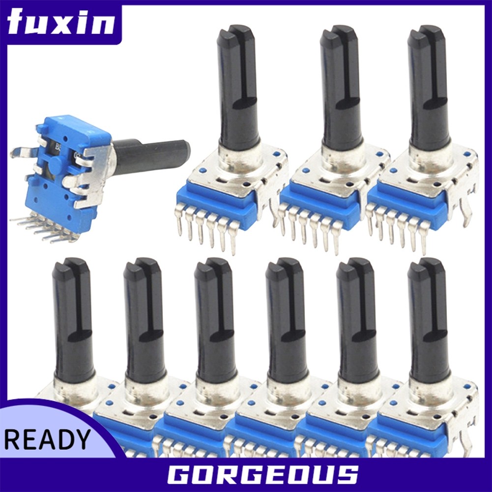 [FUXIN] 10 Chiếc RK12 Kênh Chiết Áp B10K B20K B50K B100K 6 PIN Nửa Trục