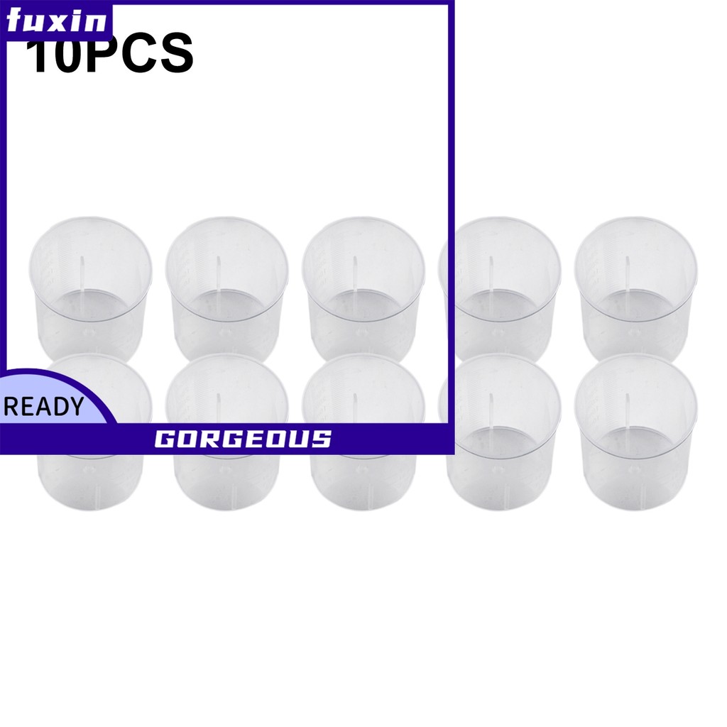 [FUXIN] 10 chiếc Cốc đo thuốc hai cấp độ bằng nhựa trong suốt 15ml / 30ml 15ml / 30ml
