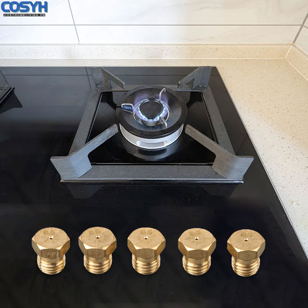 < cosyh > 5 Cái Cho LPG Gas Jet Set Đốt Gas Hob Cho LPG Bộ Chuyển Đổi Vòi Phun Propane