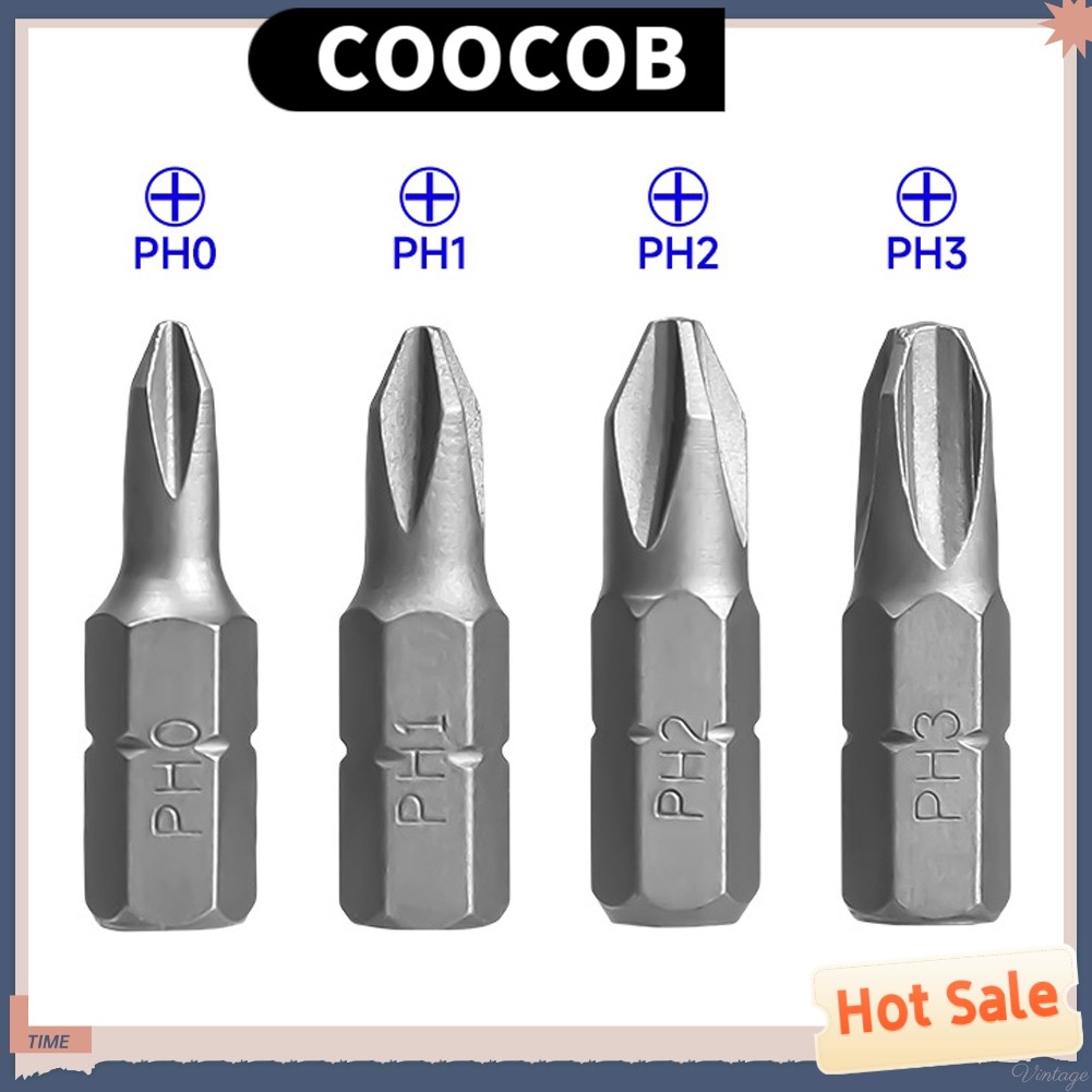 10 Cái PH1 PH2 PH3 Bộ tuốc nơ vít thép hợp kim 25mm Dụng cụ lục giác❀