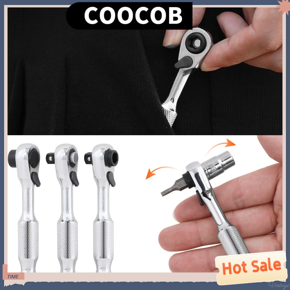 Ổ đĩa 1 / 4 cho Bộ cờ lê Ratchet mini: Tiện dụng cho cờ lê bánh xe thúc đẩy tiết kiệm lao động mini❀