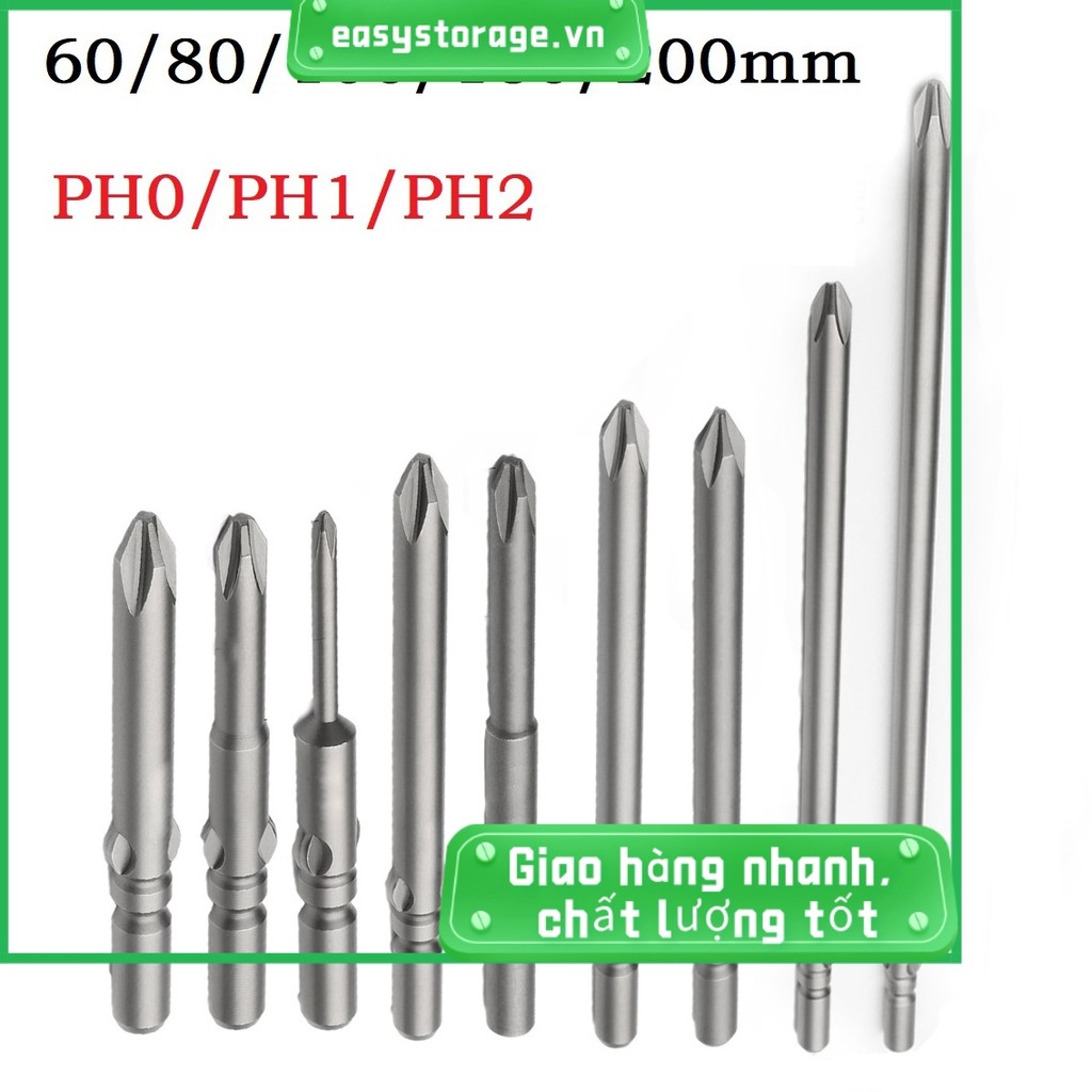 [ESYS] 60-200mm PH0 PH1 PH2 802 Mũi tuốc nơ vít điện từ ImpactDriver