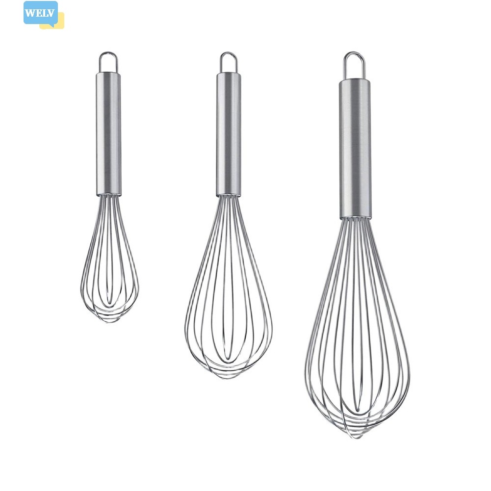 {July in New} 3 chiếc đánh trứng bằng thép không gỉ 304 để nấu ăn tại nhà