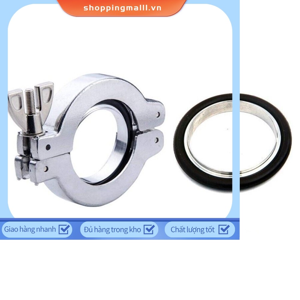 < SPML > Bộ kẹp chân không bằng thép không gỉ 304 KF16 KF25 KF40 KF50 Giá đỡ cao su Fluorine