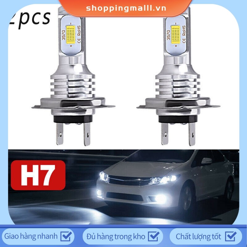 < SPML > Bóng Đèn Pha LED H7 Chùm Thấp Cao 55W 8000LM 6000K Siêu Sáng