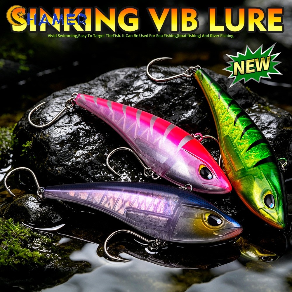 {July in New} 16cm ABS chìm nổi cho VIB Mồi có móc ba ngạnh cho nước mặn