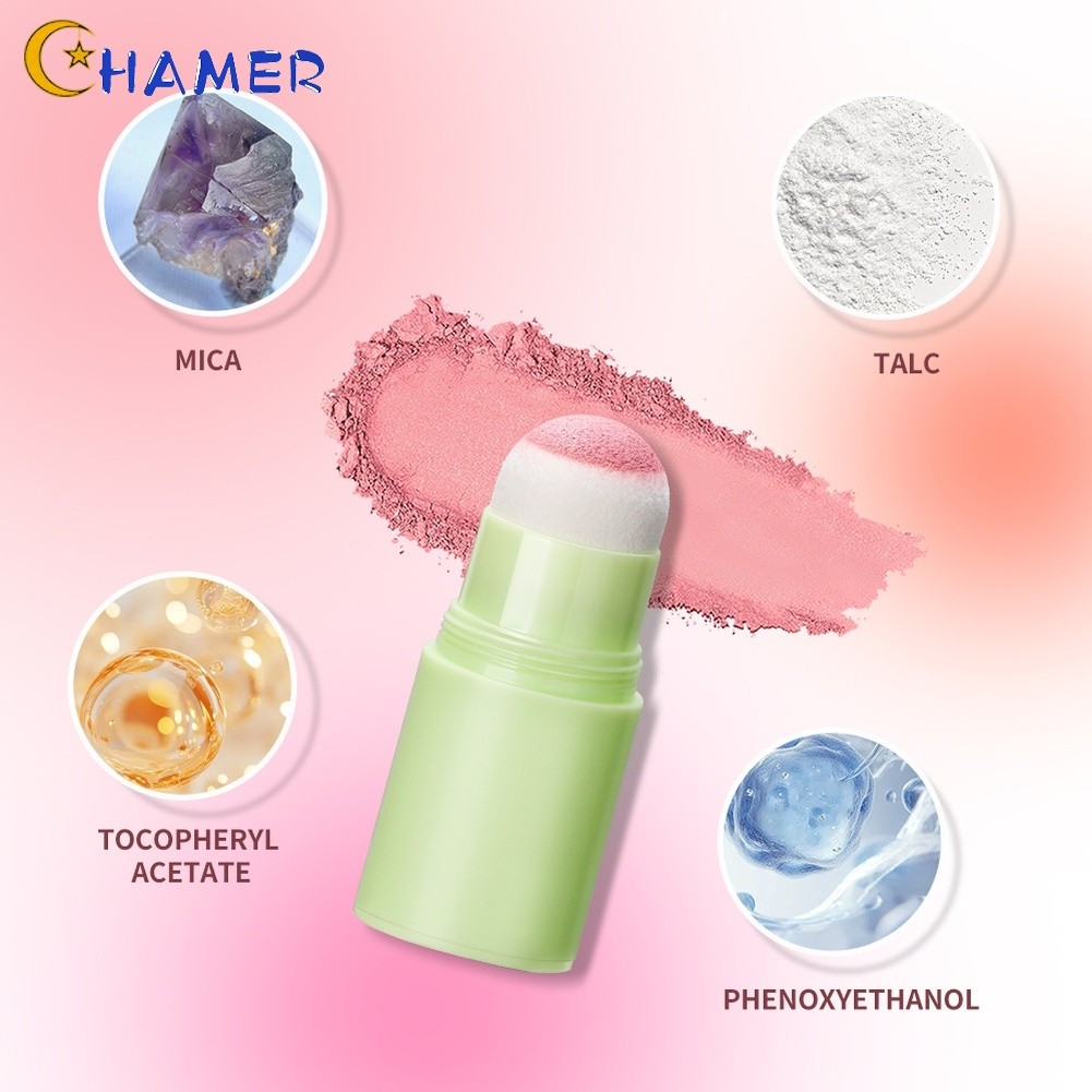 {July in New} Soft Face Blush 3 màu Peach Coral Natural Makeup Sponge Head Long