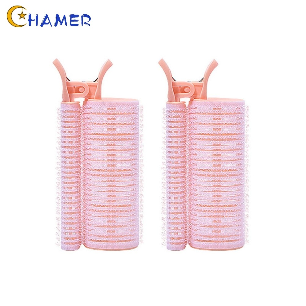 {July in New} Self for Sticking Hair Rollers Pink 2 Gói để tạo kiểu Voluminous