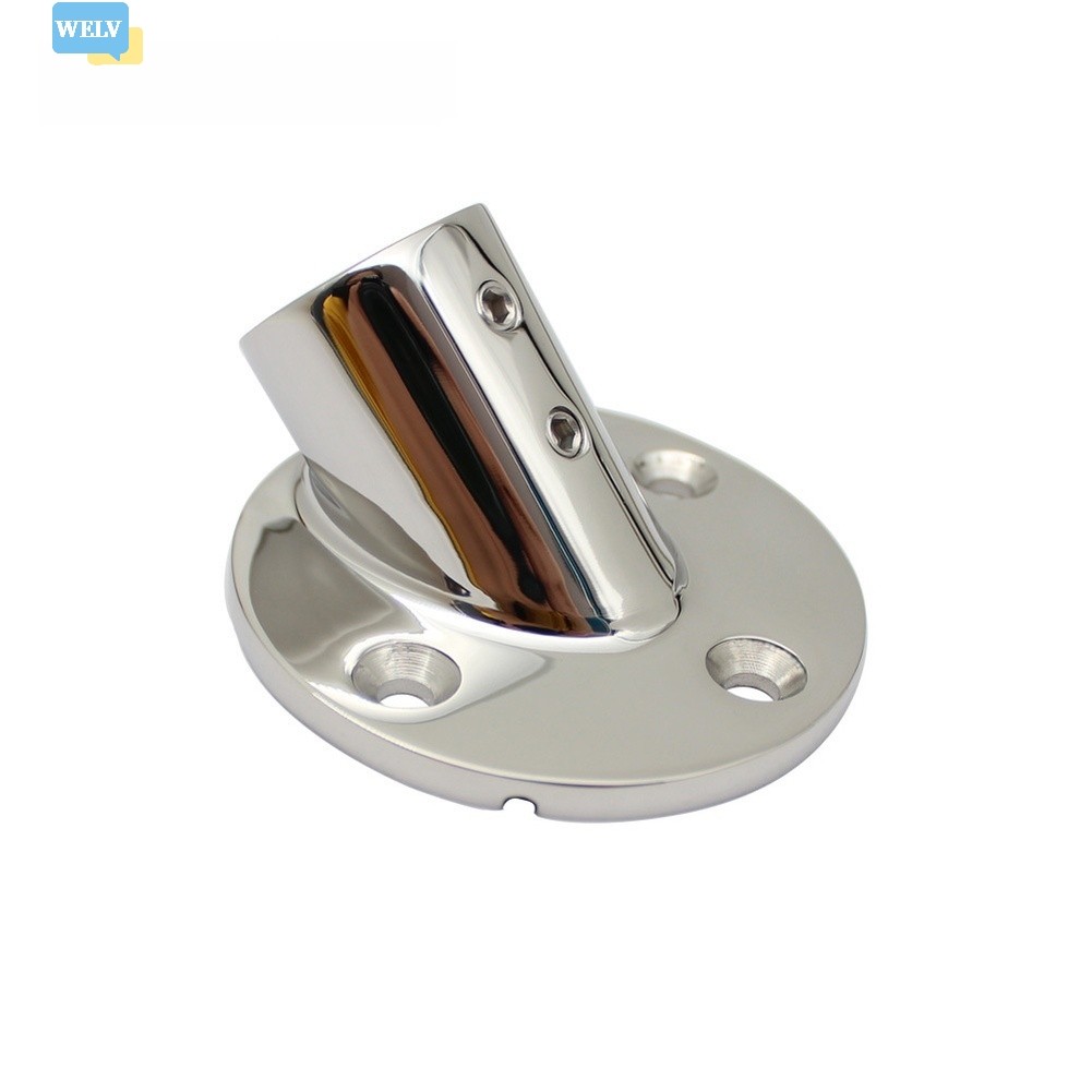 {July WELV} 316SS Marine Boat Hand Rail Phụ kiện Đế tròn 45 độ cho ống 22 / 25mm