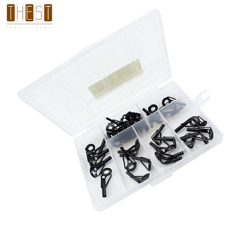 {August in New} Bộ vòng dẫn hướng đầu cần câu 40 chiếc 8 kích cỡ cho mồi câu cá để truy cập