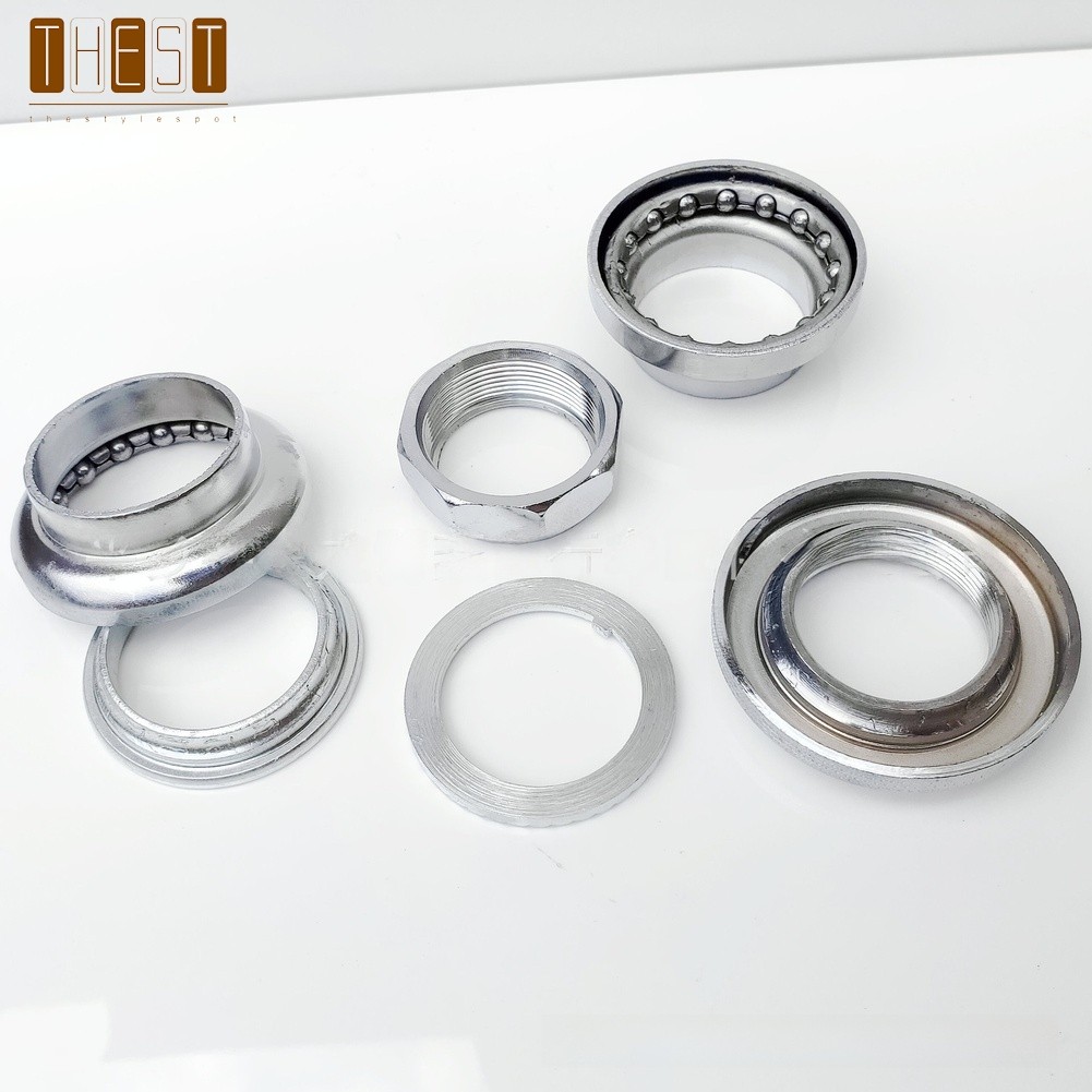 {August in New} Bộ tai nghe xe đạp 25,4mm màu đen 8 mảnh Fork Crown Race cho xe đạp điện MTB