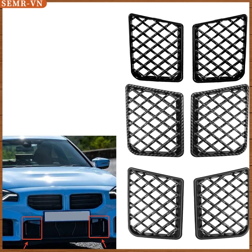 [Bán chạy nhất] cho 2 gói Lưới tản nhiệt dưới trung tâm cản trước ô tô cho BMW cho G87 M2 2023-2025