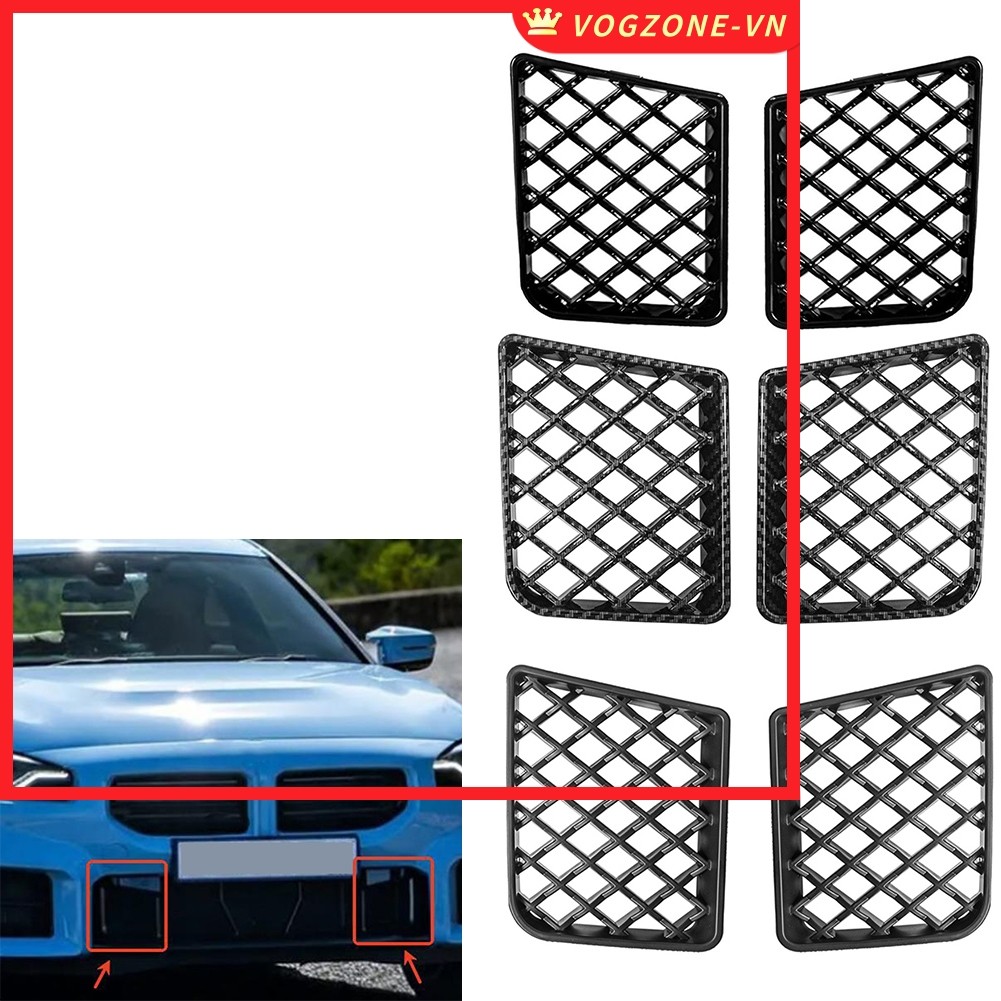 VOGZONE◇ Cho 2 Gói Xe Phía Trước Trung Tâm Lưới Tản Nhiệt Dưới Cho Xe BMW Cho G87 M2 2023-2025