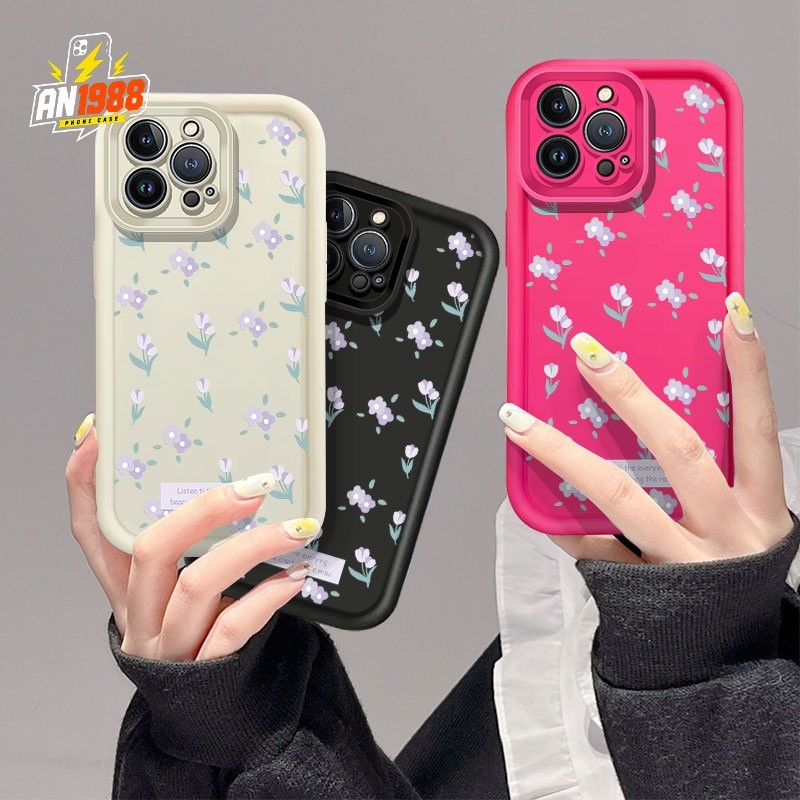 Ốp Điện Thoại Hoa Tím Hoa Oải Hương Cho OPPO A36 A79 A77 A76 A57 A96 A75 Reno 5 Lite 5f 2f 2z OPPO F