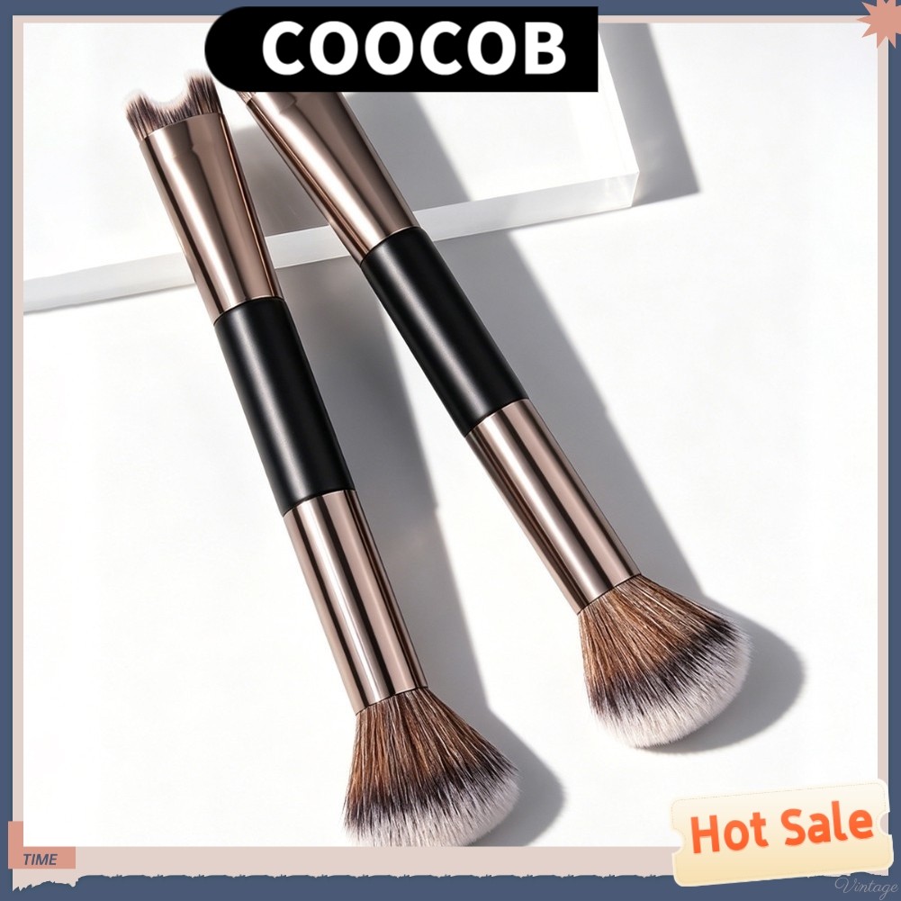 {August in New} Mũi hình chữ U 2 trong 1 cho bàn chải đường viền: Hai đầu cho công cụ Blush cho