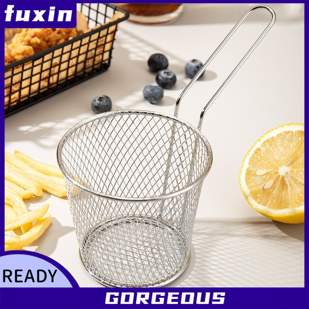 【FUXIN】Giỏ Chiên Inox CHO Khay Ăn Nhẹ MINI Cho Cánh Gà Khoai Tây