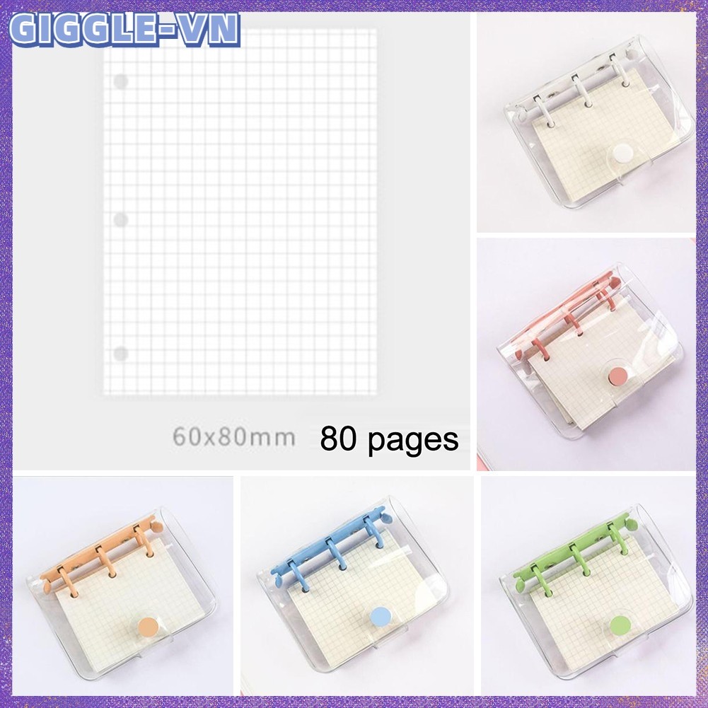 [GIGGLE] Cho Mini 3 Cho Ring Binder Nhật Ký Sổ Tay Văn Phòng Phẩm Sổ Tay Và Tạp Chí Thêu Sò