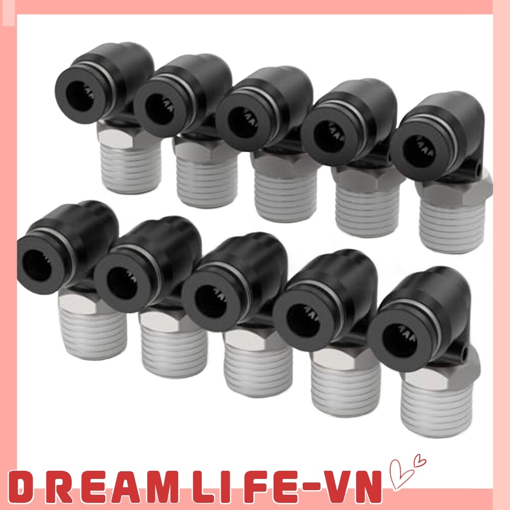 [Giảm giá thanh lý] 10 đầu nối ống kết nối nhanh PL6-02 chống rò rỉ cho ống nylon ống PU