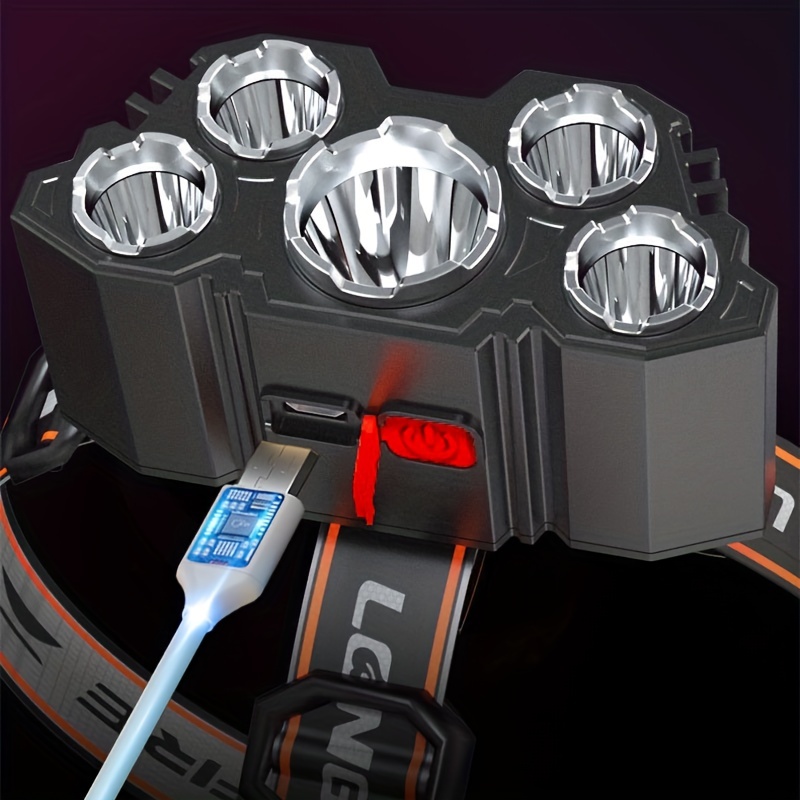 Đèn led Đội Đầu Siêu Sáng Và Mạnh Mẽ Chống Thấm Nước Có Thể Sạc Lại Cho Hoạt Động Ngoài Trời