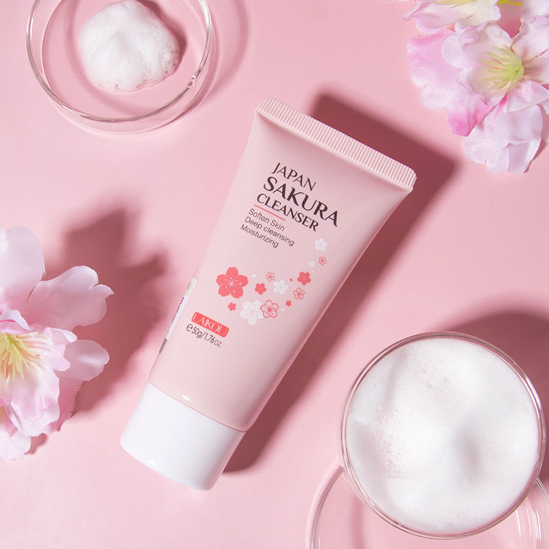 Laikou Sữa Rửa Mặt Hoa Anh Đào Nhật Bản 50g Làm Sáng Da Kiểm Soát Dầu