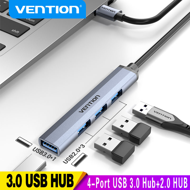 VENTION Bộ Chia Cổng usb 3.0 Tốc Độ Cao Cho Ổ Cứng / Máy Tính / Chuột / Bàn Phím Máy Tính / notebook pc 4 Cổng usb 3.0