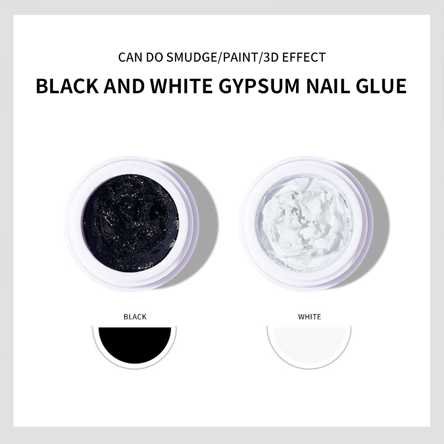 Gel Sơn Móng Tay 3d Màu Trắng Đen Cát Đẹp Mắt